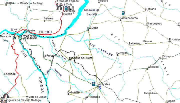 Mapa en detalle de la zona